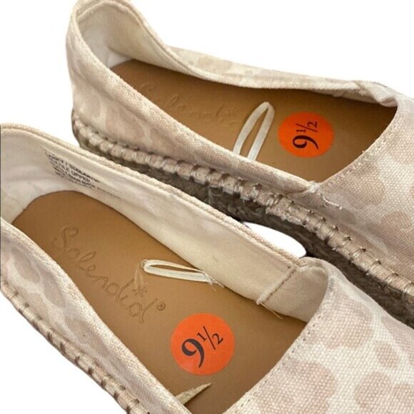 Splendid Womens Espadrille Slip-On Shoes 9.5M Beige Leopard Print Textile Upper - Picture 3 of 5